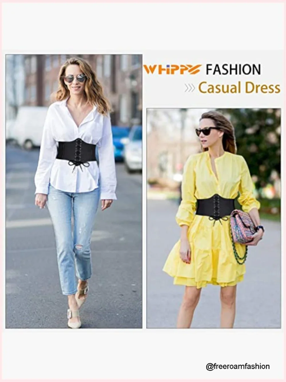 Women's Lace-Up Corset Wide Elastic Waist Belt